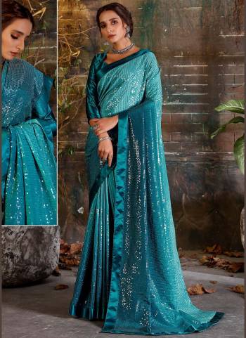 Buy These Beautifull Pretty Color Saree Paired With Matching Blouse.This Saree Is Fabricated On Crepe Pair With Satin Blouse Beautified With Heavy Sequance Work