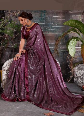 Buy These Beautifull Pretty Color Saree Paired With Matching Blouse.This Saree Is Fabricated On Crepe Pair With Satin Blouse Beautified With Heavy Sequance Work