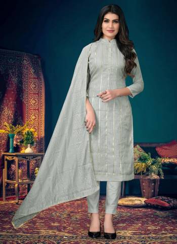 Simple and Elegant Looking Suit Is Here In Pretty Color Fabricated On Modal Chanderi. It Is Beautified With Attractive Designer Embroidery Work Buy Now