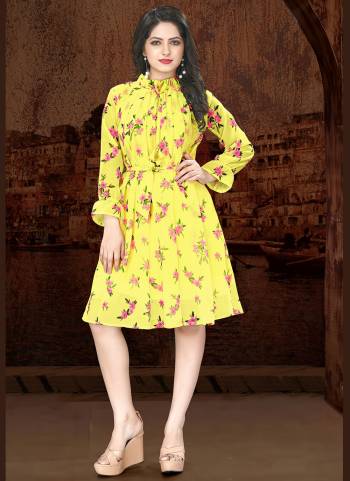 Look Pretty And Earn Lots Of Compliments Wearing This Readymade Kurti?In Pretty Color Fabricated On Georgette. It Is Beautified Digital Printed. Also It Is Available In All Regular Size