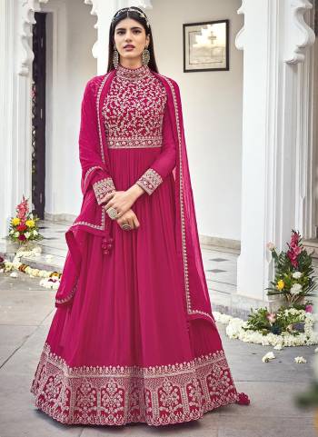 You Will Definitely Earn Lots Of Compliments In This Lovely Suit In Beautifull Colored Top Paired With Pretty Bottom And Dupatta. Its Top Is Fabricated On Faux Georgette Paired With Santoon Fabricated Bottom And Faux Georgette Dupatta Beautified With Heavy Designer Embroidery,Diamond Work.