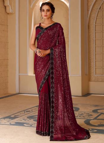 For A Beautiful Look, Grab This Saree In Beautifull Colored Paired With Pretty Colored Blouse. This Saree Is Fabricated On Blooming Georgette Pair With Banglori Silk Blouse Beautified With Heavy Sequance Swarovski Work.