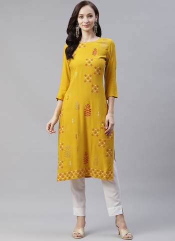 You Will Definitely Earn Lots Of Compliments Wearing This Pretty Set.This Kurti is Fabricated On Rayon Pair With Rayon Pant. Beautified With Designer Digital Printed