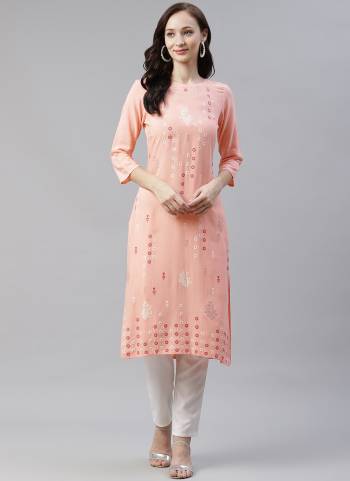 You Will Definitely Earn Lots Of Compliments Wearing This Pretty Set.This Kurti is Fabricated On Rayon Pair With Rayon Pant. Beautified With Designer Digital Printed