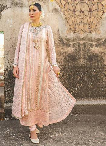 Royal And Elegant Looking Designer Suit Is Here In All Over Pretty Colored Top?and Bottom And Dupatta. This Semi-Stitched Suit Is Georgette Based Beautified With Heavy Designer Embroidery,Diamond Work