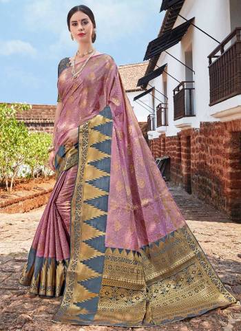 Grab These Pretty Color Saree Pair With Contrast Blouse.Its Saree is Fabricated On Jacquard Silk Pair With Jacquard Silk Blouse.Beautified With Heavy Wevon Designer.