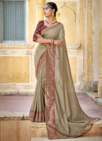 Simple And Elegant Looking Fancy Saree Is Here In Pretty Color Paired?With Contrasting Colored Blouse. Its Saree Is Fabricated On Poly SIlk Paired With Brocade Blouse. Buy This Rich And Elegant Looking Saree Now