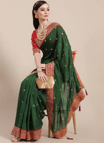 Grab These Beautiful Saree In Lovely Color Paired With Pretty Blouse.Saree And Blouse Fabricated On Art Silk Based Beautified With Heavy Embroidery Work