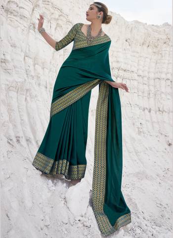 Simple And Elegant Looking Fancy Saree Is Here In Pretty Color Paired?With Contrasting Colored Blouse. Its Saree Is Fabricated On Poly SIlk Paired With Brocade Blouse. Buy This Rich And Elegant Looking Saree Now