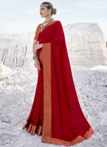 Simple And Elegant Looking Fancy Saree Is Here In Pretty Color Paired?With Contrasting Colored Blouse. Its Saree Is Fabricated On Poly SIlk Paired With Brocade Blouse. Buy This Rich And Elegant Looking Saree Now