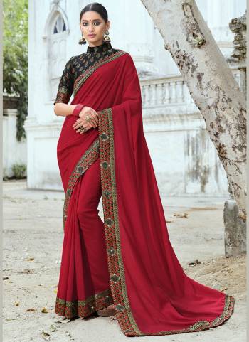 Simple And Elegant Looking Fancy Saree Is Here In Pretty Color Paired?With Contrasting Colored Blouse. Its Saree Is Fabricated On Poly SIlk Paired With Brocade Blouse. Buy This Rich And Elegant Looking Saree Now