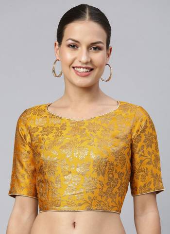 Grab These Readymade Designer Blouse in Pretty Colored Fabricated On Jacquard Silk Beautified With Wevon Designer.