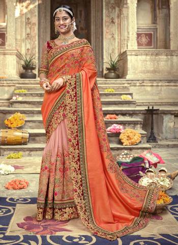 Simple And Elegant Looking Saree is Here in Pretty Colored.Its Saree And Blouse Fabricated On Art Silk Come With Heavy Designer Embroidery,Diamond Work.