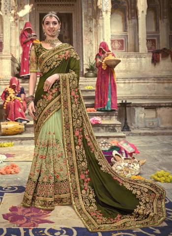 Simple And Elegant Looking Saree is Here in Pretty Colored.Its Saree And Blouse Fabricated On Art Silk Come With Heavy Designer Embroidery,Diamond Work.