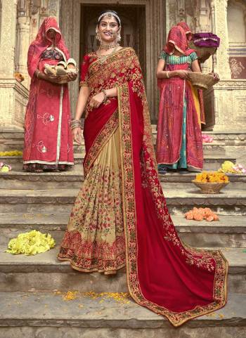 Simple And Elegant Looking Saree is Here in Pretty Colored.Its Saree And Blouse Fabricated On Art Silk Come With Heavy Designer Embroidery,Diamond Work.