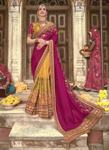 Simple And Elegant Looking Saree is Here in Pretty Colored.Its Saree And Blouse Fabricated On Art Silk Come With Heavy Designer Embroidery,Diamond Work.