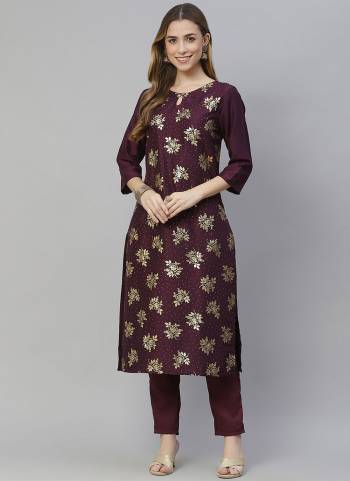 You Will Definitely Earn Lots Of Compliments Wearing This Pretty Set.This Kurti?is Fabricated On Chinon Pair With Chinon Pant. Beautified With Designer Foil Printed.