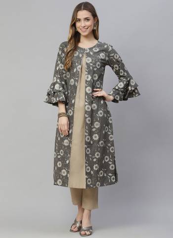 You Will Definitely Earn Lots Of Compliments Wearing This Pretty Set.This Kurti?is Fabricated On Crepe Pair With Crepe Pant. Beautified With Designer Foil Printed.