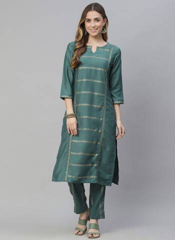 You Will Definitely Earn Lots Of Compliments Wearing This Pretty Set.This Kurti?is Fabricated On Chinon Pair With Chinon Pant. Beautified With Designer Foil Printed.