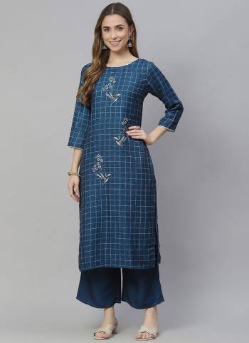 You Will Definitely Earn Lots Of Compliments Wearing This Pretty Set.This Kurti?is Fabricated On Rayon Pair With Rayon Pant. Beautified With Designer Foil Printed.