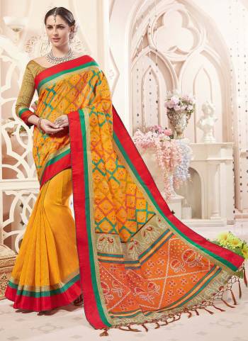 Grab These Pretty Colored Saree Pair With Atching Blouse.its Saree And Blouse Are Fabricated On Art Silk Based And Beautified With Wevon Designer