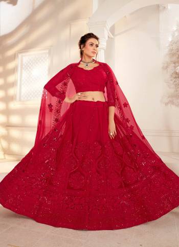 For A Amazing Look , Grab These Heavy Designer Lehenga Choli in All Over Pretty Colored.Its Lehenga is Fabricated On Net Based Pair With Net Blouse And Net Dupatta.Beautified With Heavy Cording Embroidery,Zarkan Work