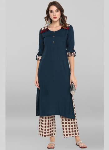 Celebrate This Festive Season With Beauty And Comfort Wearing This Fancy Readymade Pair In All Over Beautiful Colored. This Pretty kurti And Pant Are Fabricated On Rayon Based.Beautified With Designer Printed.