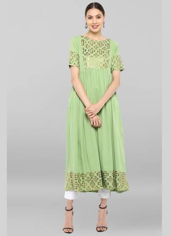 Grab These Pretty Kurti In Fine Colored.its Fabricated On Poly Crepe With Designer Foil Printed And Available in All Regular Size Buy Now These Amazing Collection.