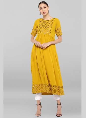 Grab These Pretty Kurti In Fine Colored.its Fabricated On Poly Crepe With Designer Foil Printed And Available in All Regular Size Buy Now These Amazing Collection.