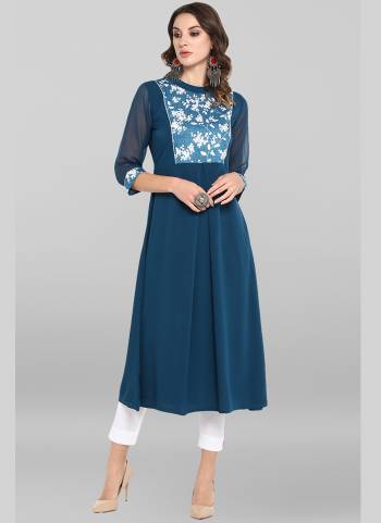 Grab These Pretty Kurti In Fine Colored.its Fabricated On Poly Crepe With Designer Foil Printed And Available in All Regular Size Buy Now These Amazing Collection.