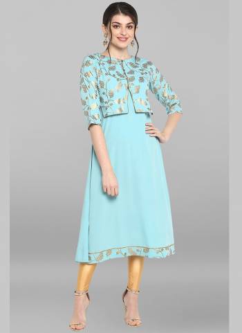 Grab These Pretty Kurti In Fine Colored.its Fabricated On Poly Crepe With Designer Foil Printed And Available in All Regular Size Buy Now These Amazing Collection.