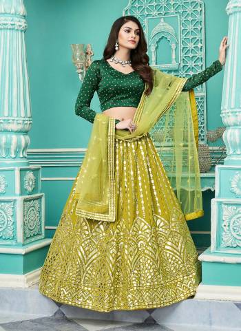 For A Designer Look , Grab These Lehenga in All Over Pretty Colored.These lehenga And Blouse Are Fabricated On Georgette Based Pair With Net Dupatta.Beautified With Heavy Work.