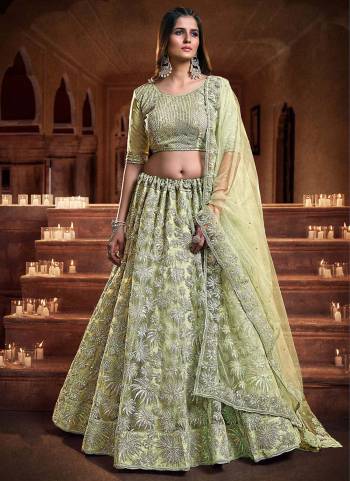 For A Designer Look , Grab These Designer Lehenga in All Over Beautiful Colored.its Lehenga And Blouse Are Fabricated On Georgette Based Pair With Net Dupatta Beautified With Heavy Designer Work