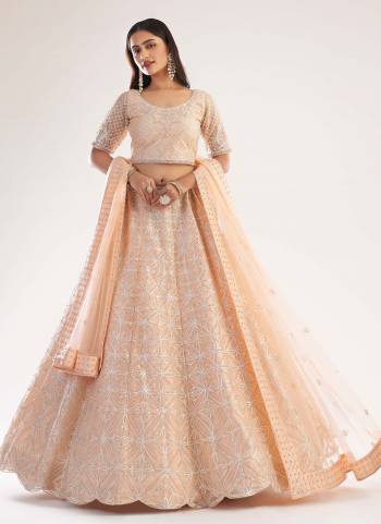 For A Designer Look , Grab These Heavy Designer Lehenga in Beautiful Colored.its Lehenga And Blouse Are Fabricated On Net Based Pair WIth Net Dupatta Beautified With Heavy Designer Work