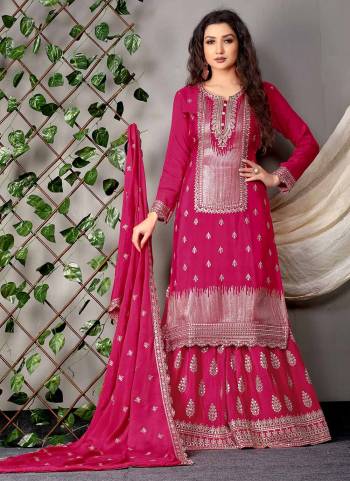 For A Proper Look , Grab These Designer Plazzo Suit in All Over Lovely Colored.its Top And Bottom Are Fabricated On Chinon Pair With Chinon Dupatta Come With Heavy Designer Embroidery Work