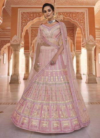 For A Beautifull Look,Grab These Heavy Designer Lehenga Choli In All Over Pretty Look.Its Lehenga And Choli Are Fabricated On Organza Pair With Net Blouse.Beautified Heavy Designer Work.