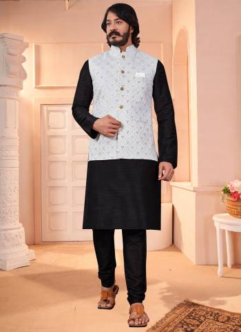 Take your ethnic style quotient to the next level by wearing this fashionable kurta set. which has been designed keeping the latest trends in mind. This set is a Art Silk Base Fabricated With Designer  Mirror Embroidery Work.It will augment your look and make you the centre of attraction at any occasion