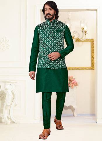 Take your ethnic style quotient to the next level by wearing this fashionable kurta set. which has been designed keeping the latest trends in mind. This set is a Art Silk Base Fabricated With Designer  Mirror Embroidery Work.It will augment your look and make you the centre of attraction at any occasion