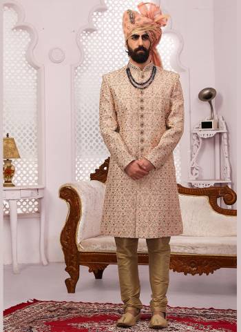 Grab These Readymade Sherwani in Fine Colored.These Shewani is Fabricated On Banarasi Silk Pair With Dupion Silk Bottom With Designer Embroidery Work.Its Available in All Regular Size.