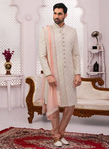 Grab These Readymade Sherwani in Fine Colored.These Shewani is Fabricated On Georgette Pair With Dupion Silk Bottom With Designer Embroidery Work.Its Available in All Regular Size.