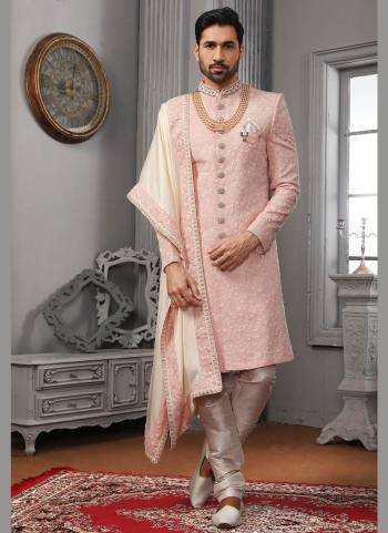 Grab These Readymade Sherwani in Fine Colored.These Shewani is Fabricated On Georgette Pair With Dupion Silk Bottom With Designer Embroidery Work.Its Available in All Regular Size.