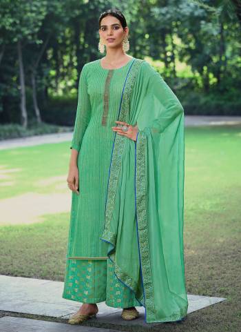 Grab These Designer Plazzo Suit in All Over Pretty Colored.Its Top is Fabricated On Faux Georgette Pair With Jacquard Silk Bottom And Faux Georgette Dupatta.Beautified With Designer Embroidery Work.