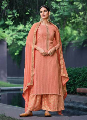 Grab These Designer Plazzo Suit in All Over Pretty Colored.Its Top is Fabricated On Faux Georgette Pair With Jacquard Silk Bottom And Faux Georgette Dupatta.Beautified With Designer Embroidery Work.