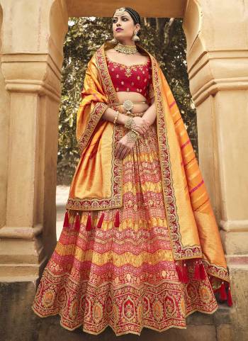 Choose A New Trend For The Pretty Look With This Heavy Designer Lehenga Choli In All Over Lovely Color. This Lehenga Choli Is Fabricated On Silk Paired With Silk Fabricated Dupatta. It IS Beautified With Wevon Designer,Jari,Cord,Sequance Embroidery,Khatli Hand Work Which Gives A Unique Look To It. Grab This Pretty Collection  And Begin A New And Amazing Trend.