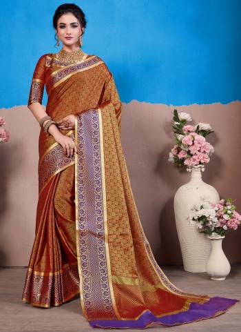 For A Beautiful Look , Grab These Lovely Colored Saree Come with Matching Blouse.Its Saree And Blouse Are Fabricated On Banarasi Silk With Heavy Weaving Jacquard Designer