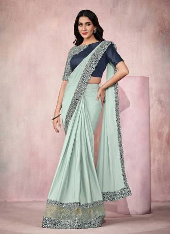 Adorn The Angelic Look Wearing This Readymade Saree In Lovely Color Paired With Designer?Blouse. This Saree Is Fabricated On Silk Georgette Based.Come With Heavy Work. Buy This Saree Now