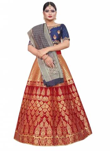 Grab These Lehenga In Beautiful Colored Pair With Designer Blouse And Dupatta.These Lehega Is All Over Silk Blend Base Fabricated Come With Designer Work.