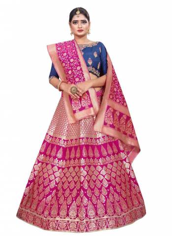 Grab These Lehenga In Beautiful Colored Pair With Designer Blouse And Dupatta.These Lehega Is All Over Silk Blend Base Fabricated Come With Designer Work.