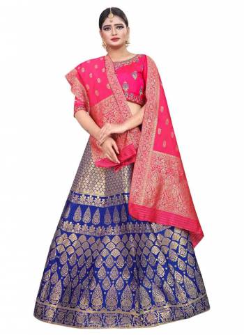 Grab These Lehenga In Beautiful Colored Pair With Designer Blouse And Dupatta.These Lehega Is All Over Silk Blend Base Fabricated Come With Designer Work.