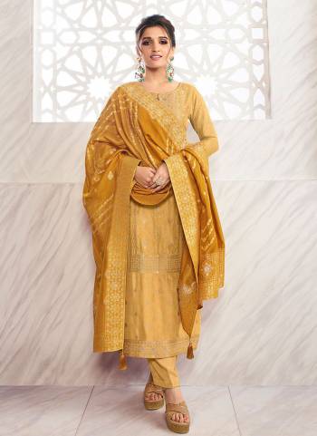 Flaunt Your Rich And Elegant Taste Wearing This Suit In Lovely Color Paired With Same Colored Bottom And Dupatta. This Suit Is Fabricated On Dola Jacquard Pair With Santoon Bottom And Dola Jacquard Dupatta. Beautified with Woven Designer. It Is Gives Your Personality A Very Sophisticated Look